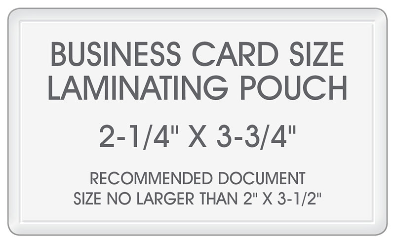 Business Card Laminating Pouch