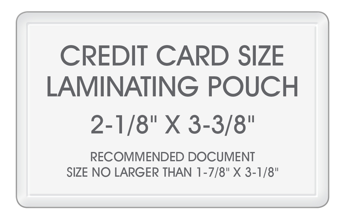 Credit Card Laminating Pouch