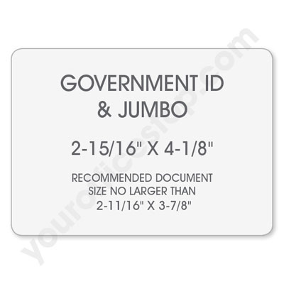 Government ID Jumbo Laminating Pouch